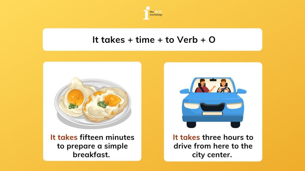 ví dụ cấu trúc it take