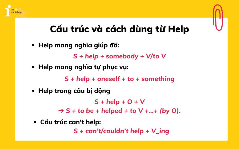 Help to v hay ving? Cách dùng từ help