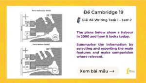Giải đề IELTS Writing Task 1: A habour in 2000 and how it looks today (Cambridge 19 – Test 2)