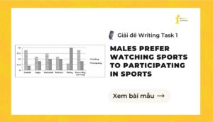 Giải đề IELTS Writing Task 1: Males in a particular country who prefer watching sports