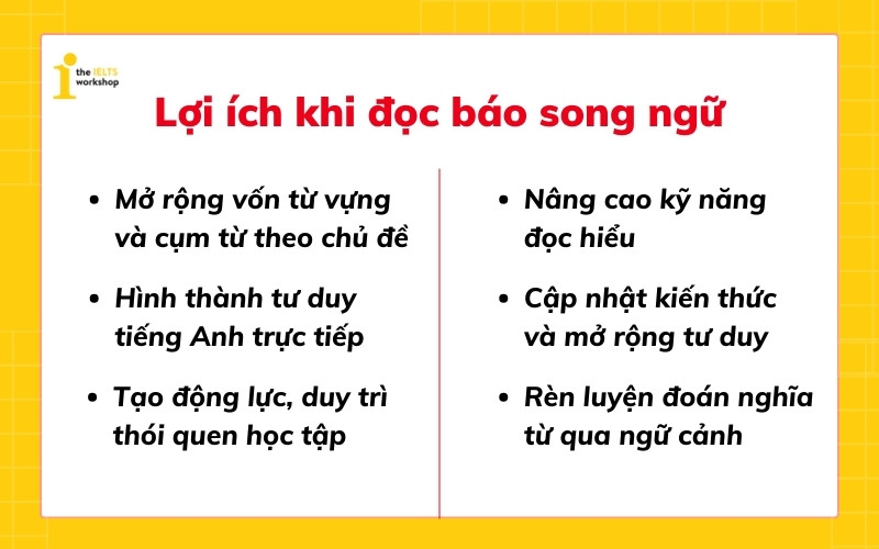 lợi ích khi đọc báo tiếng Anh song ngữ