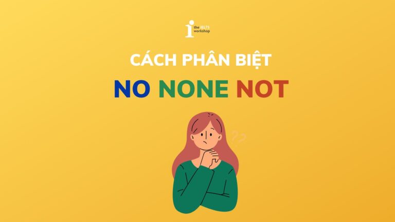 phân biệt no none not trong tiếng anh