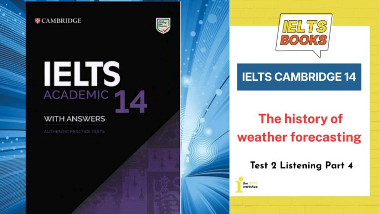Giải chi tiết Cambridge 14 Test 2 Listening Part 4: The history of weather forecasting