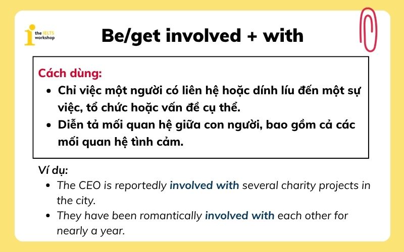 involved đi với giới từ gì - with