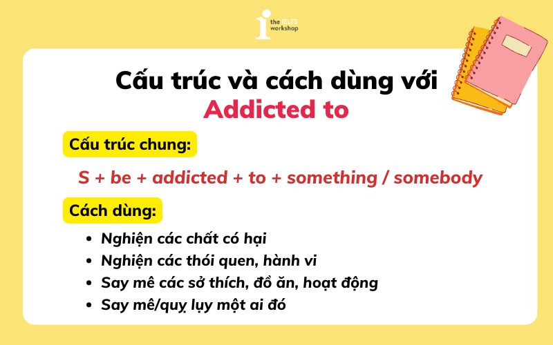 Addicted đi với giới từ gì