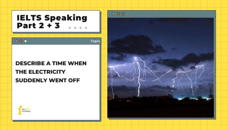 Describe a time when the electricity suddenly went off