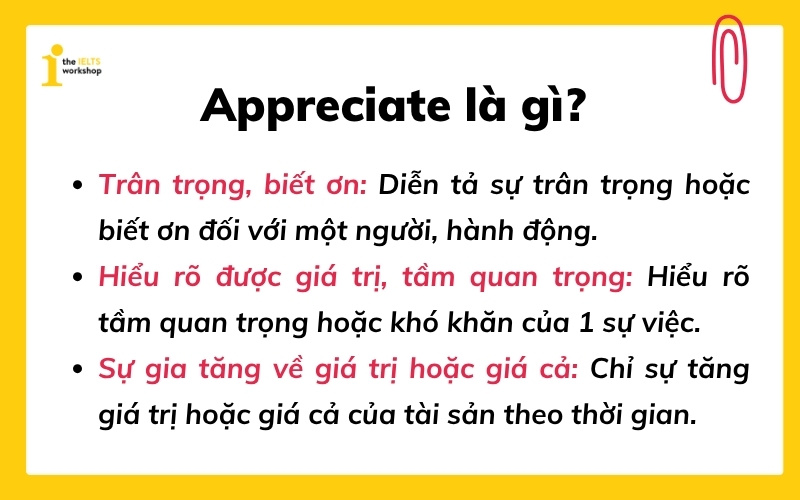 Appreciate là gì?
