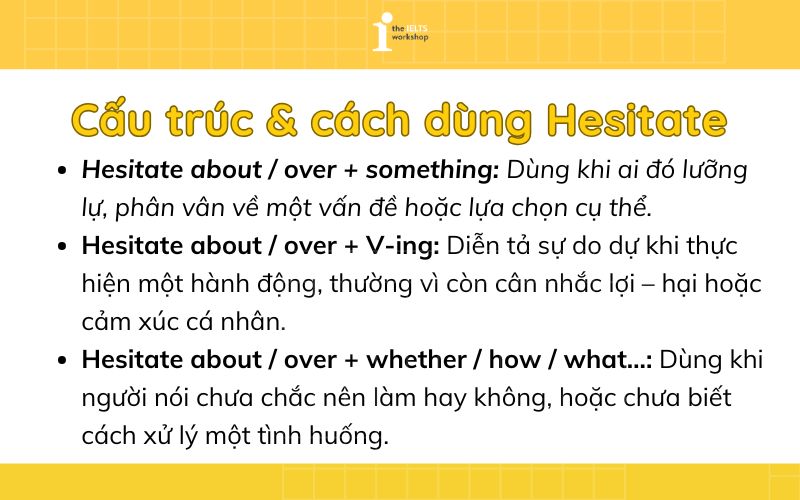 Hesitate to V hay Ving