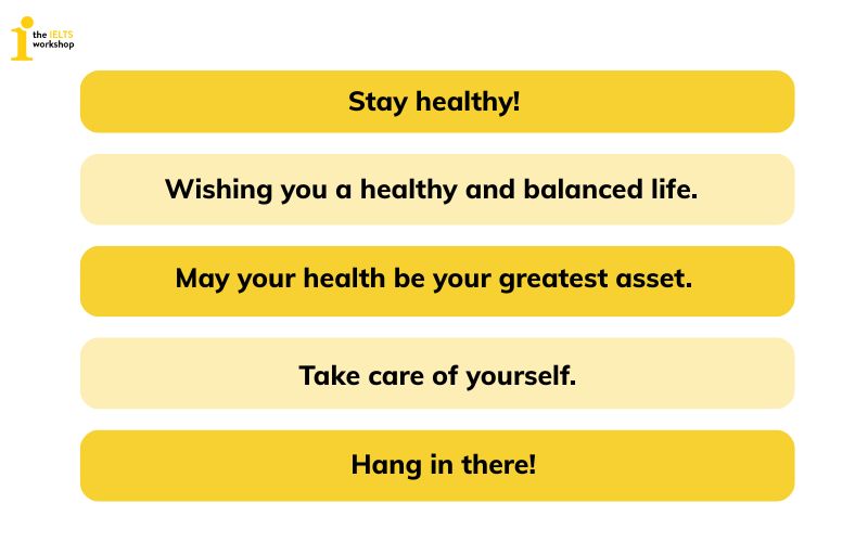 lời chúc sức khoẻ tiếng anh