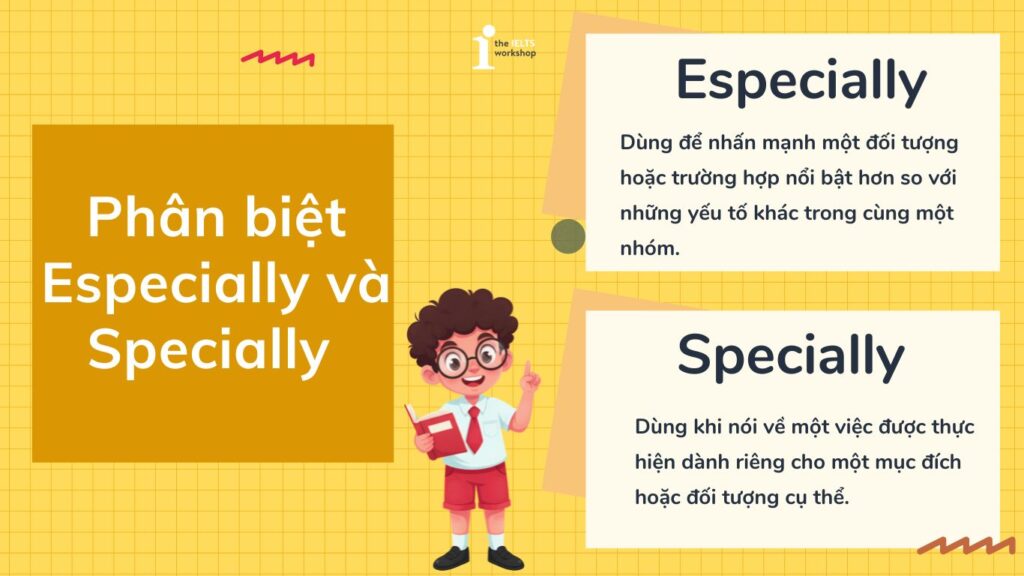 Especially và Specially
Phân biệt Especially và Specially