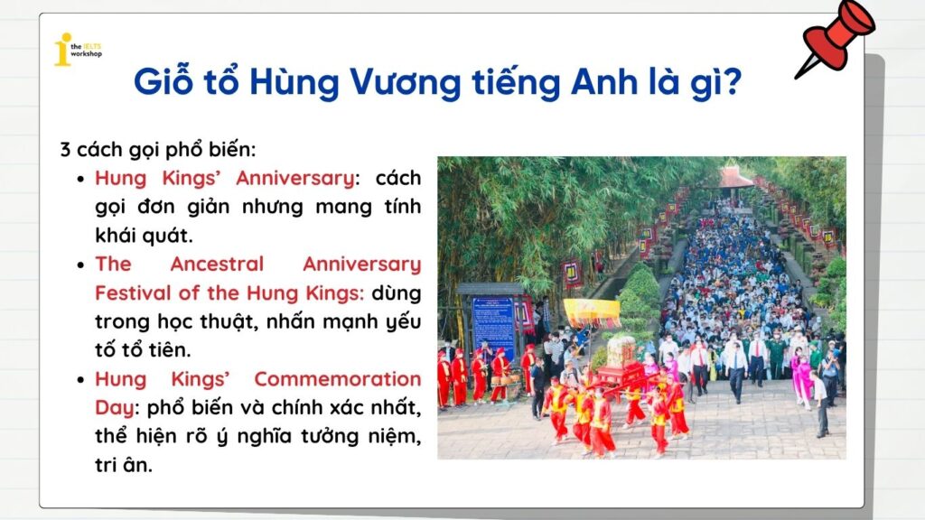 Giỗ tổ Hùng Vương tiếng Anh là gì?