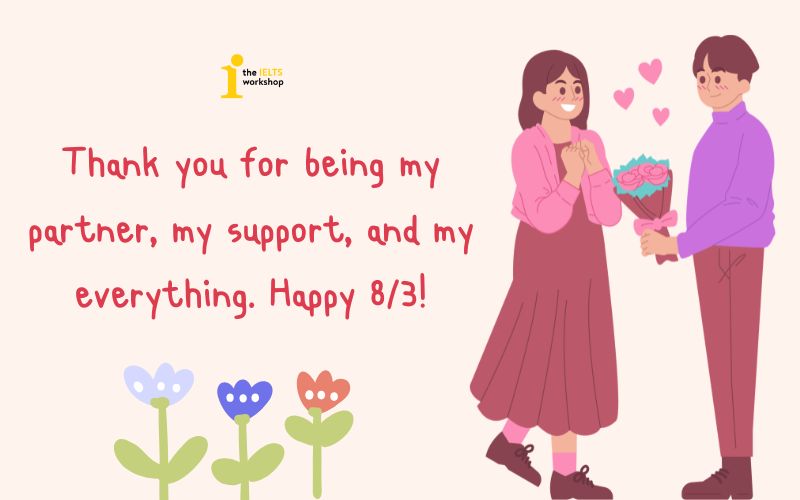 Lời chúc 8/3 bằng tiếng Anh dành cho vợ, người yêu