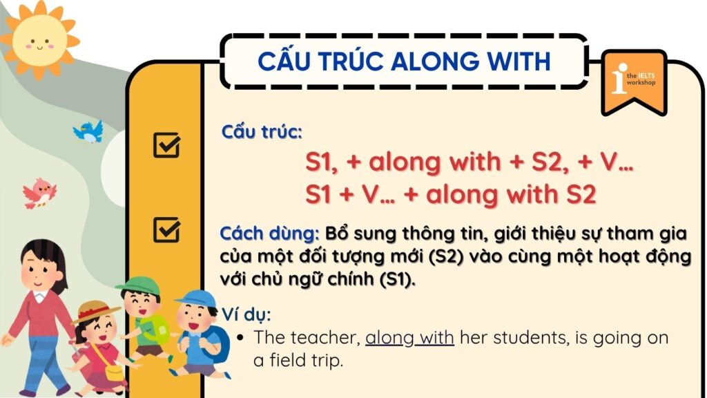 Cấu trúc Along with
Along with là gì