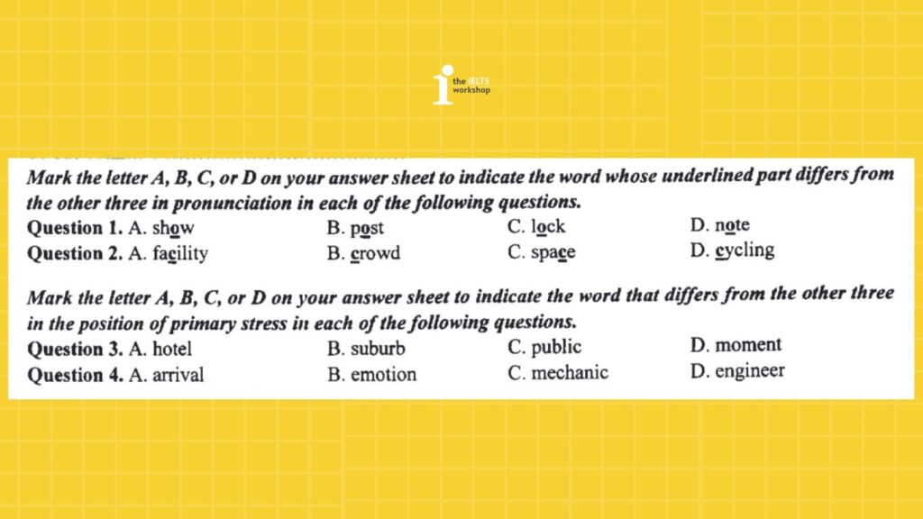Hướng dẫn ôn thi vào lớp 10 môn tiếng Anh với dạng bài ngữ âm