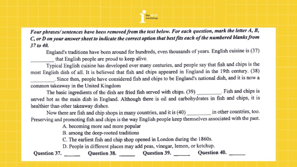 Dạng bài chọn nội dung hoàn thành văn bản