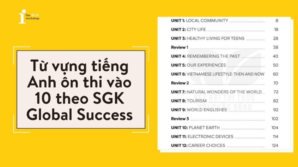 Tổng hợp từ vựng tiếng Anh ôn thi vào 10 theo SGK Global Success