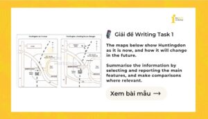 Giải IELTS Writing Task 1: Huntingdon as it is now and how it will change in the future