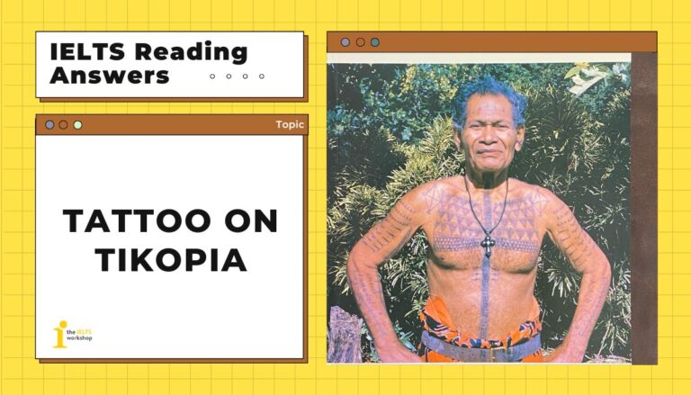 Tattoo on Tikopia IELTS Reading Answers