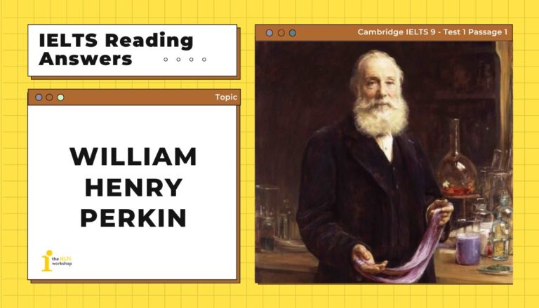 William Henry Perkin IELTS Reading Answers