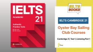 Giải chi tiết Cambridge 21 Test 1 Listening Part 1: Oyster Bay Sailing Club Courses