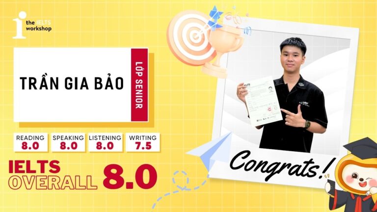 Trần Gia Bảo 8.0 ielts