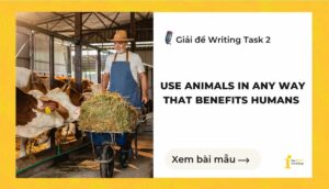 Giải đề IELTS Writing Task 2: Use animals in any way that benefits humans