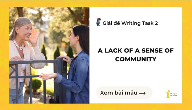 a lack of a sense of community ielts writing