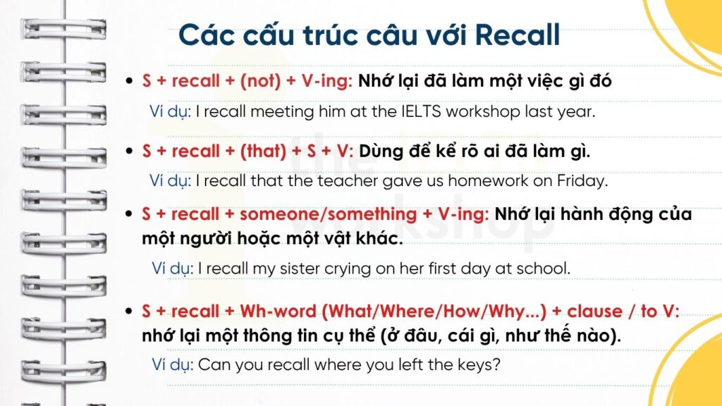 recall to V hay Ving