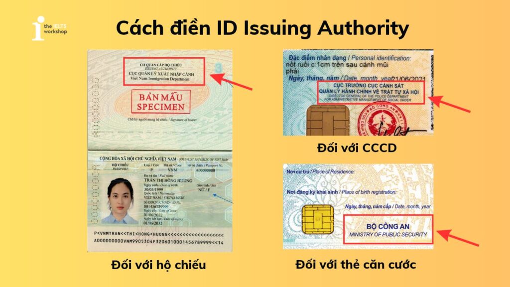 Cách điền ID Issuing Authority khi đăng ký thi IELTS chính xác