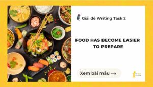 Giải đề IELTS Writing Task 2: Food has become easier to prepare