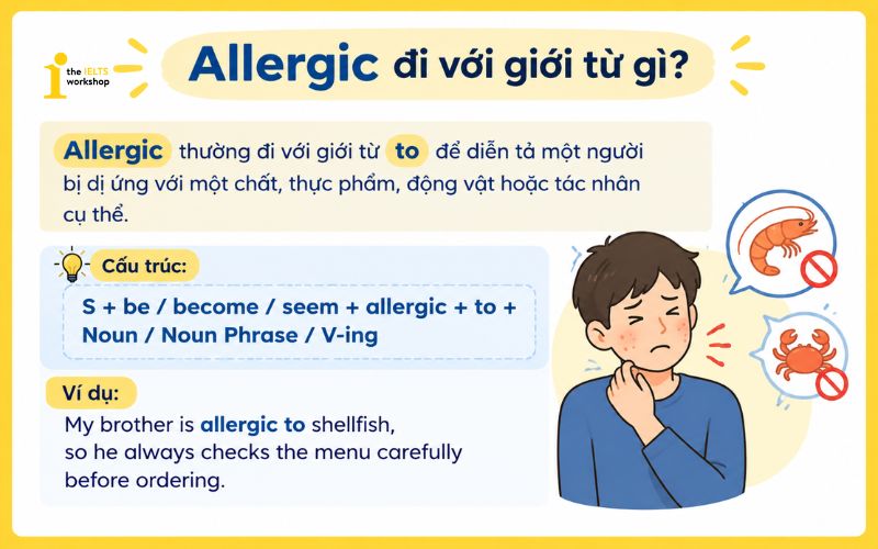 Allergic đi với giới từ gì