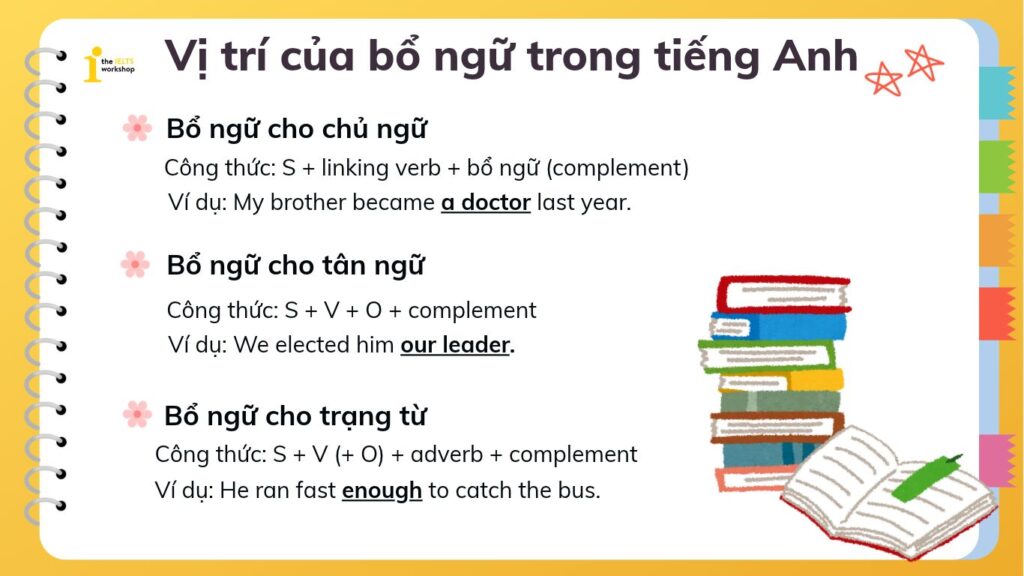 Vị trí của bổ ngữ trong tiếng Anh